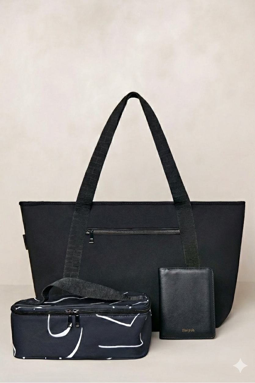 Black travel bag bundle