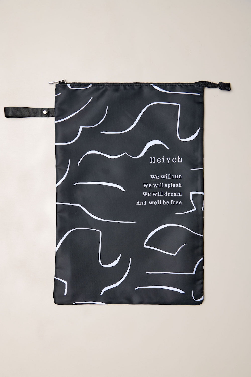 Black Heiych wet bag for swimwear and damp items