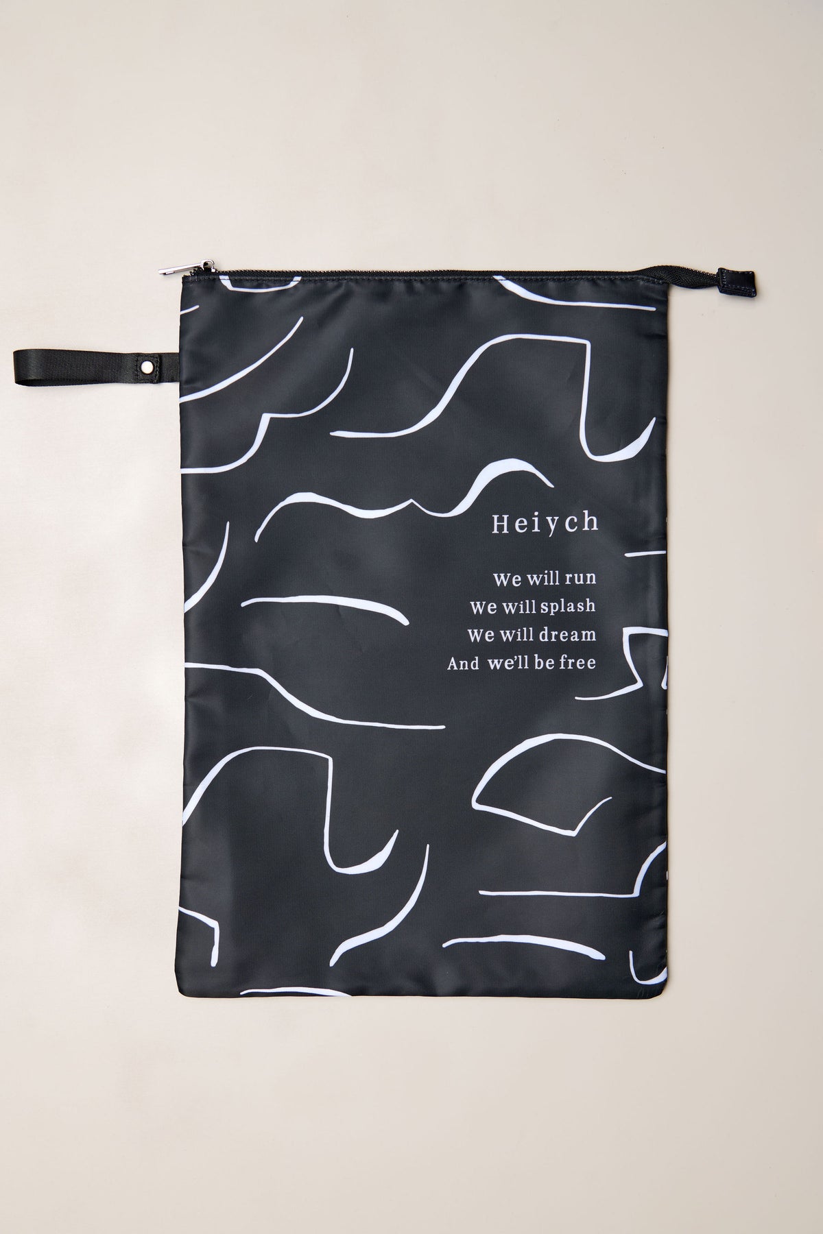 Black Heiych wet bag for swimwear and damp items
