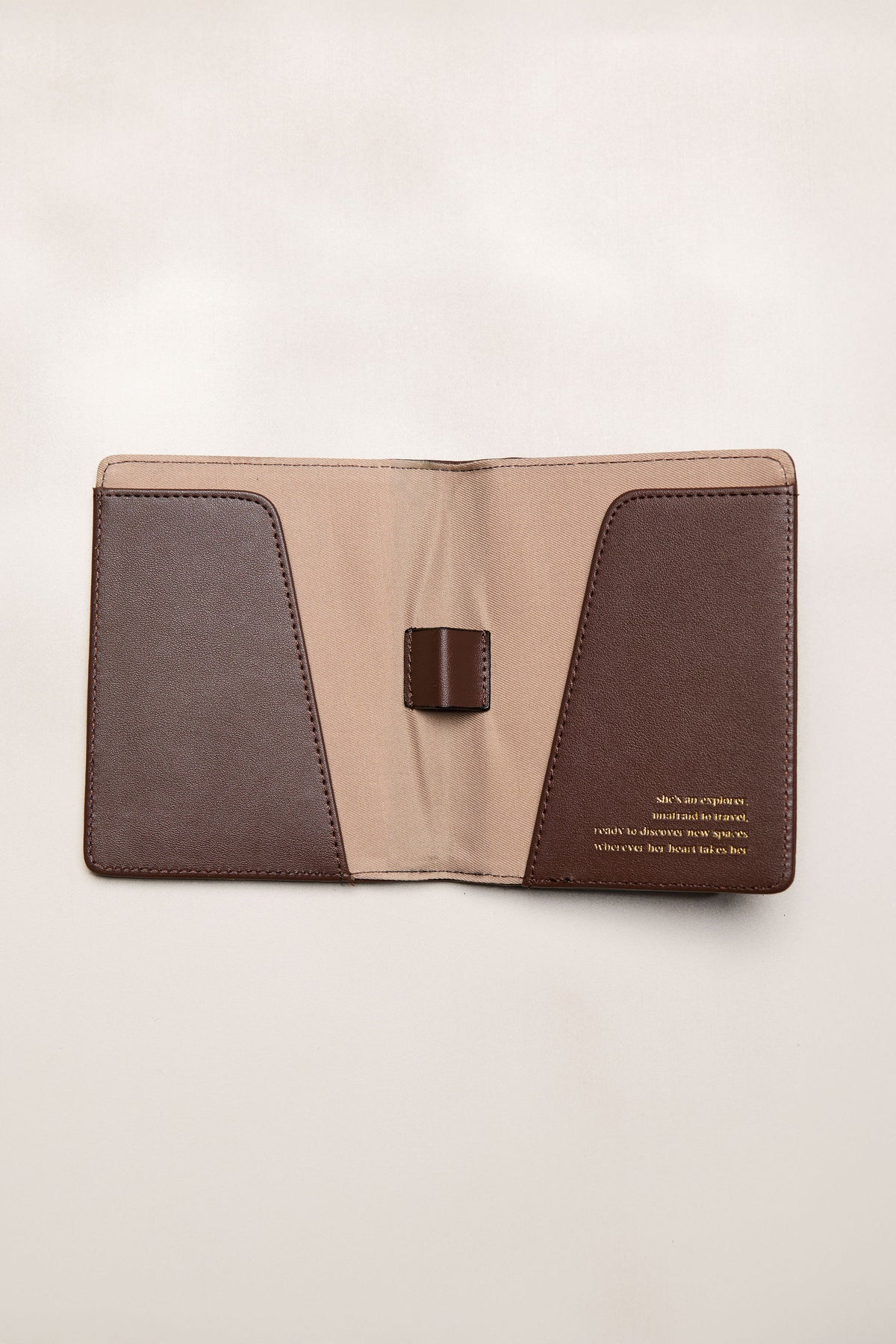 Chocolate Heiych passport wallet with card slots