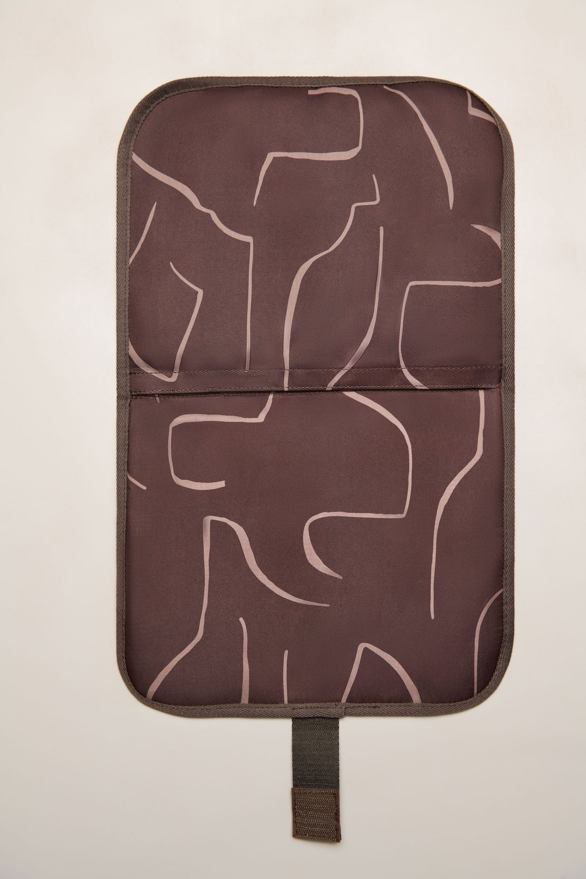 Chocolate Heiych change mat and laptop sleeve