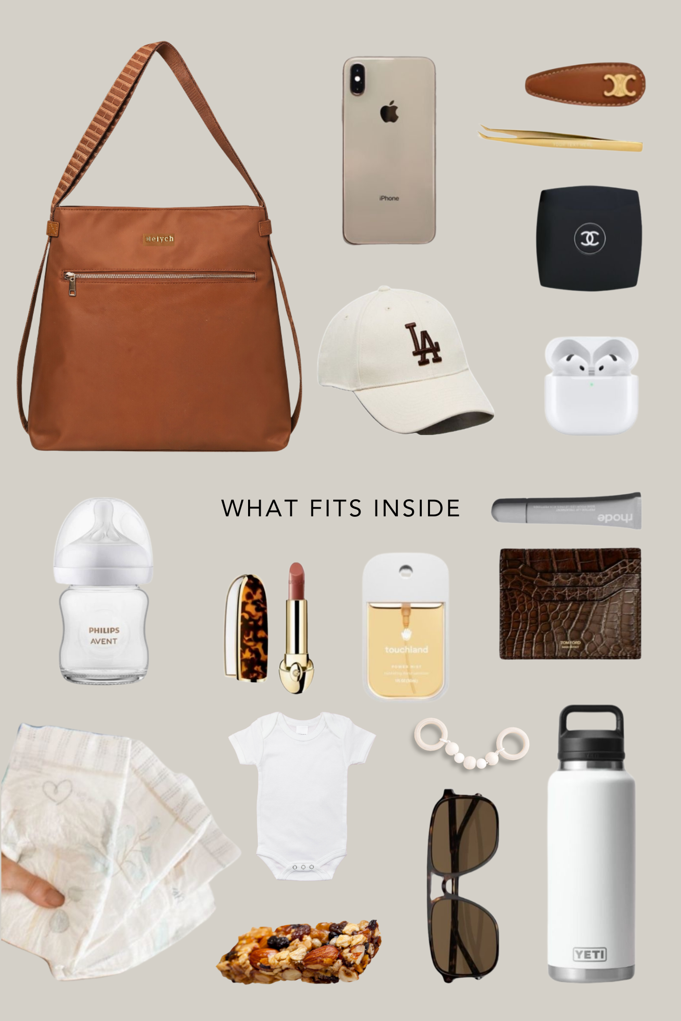 Tan Cognac H Convert What Fits Inside